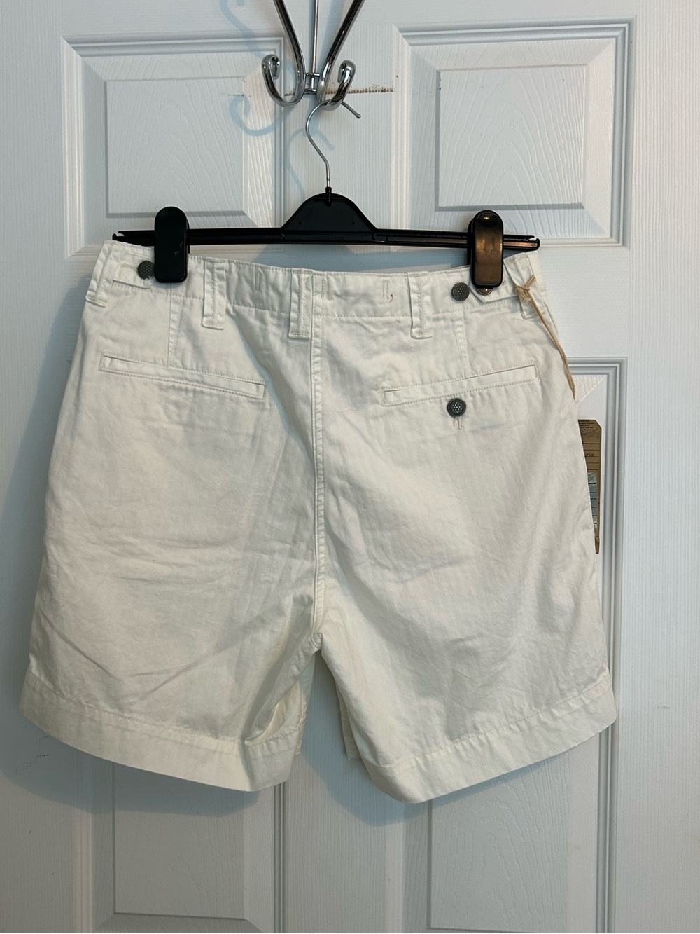 RARE Ralph Lauren Double RL Off White Cotton Flat-Front Field Shorts - Picture 6 of 13